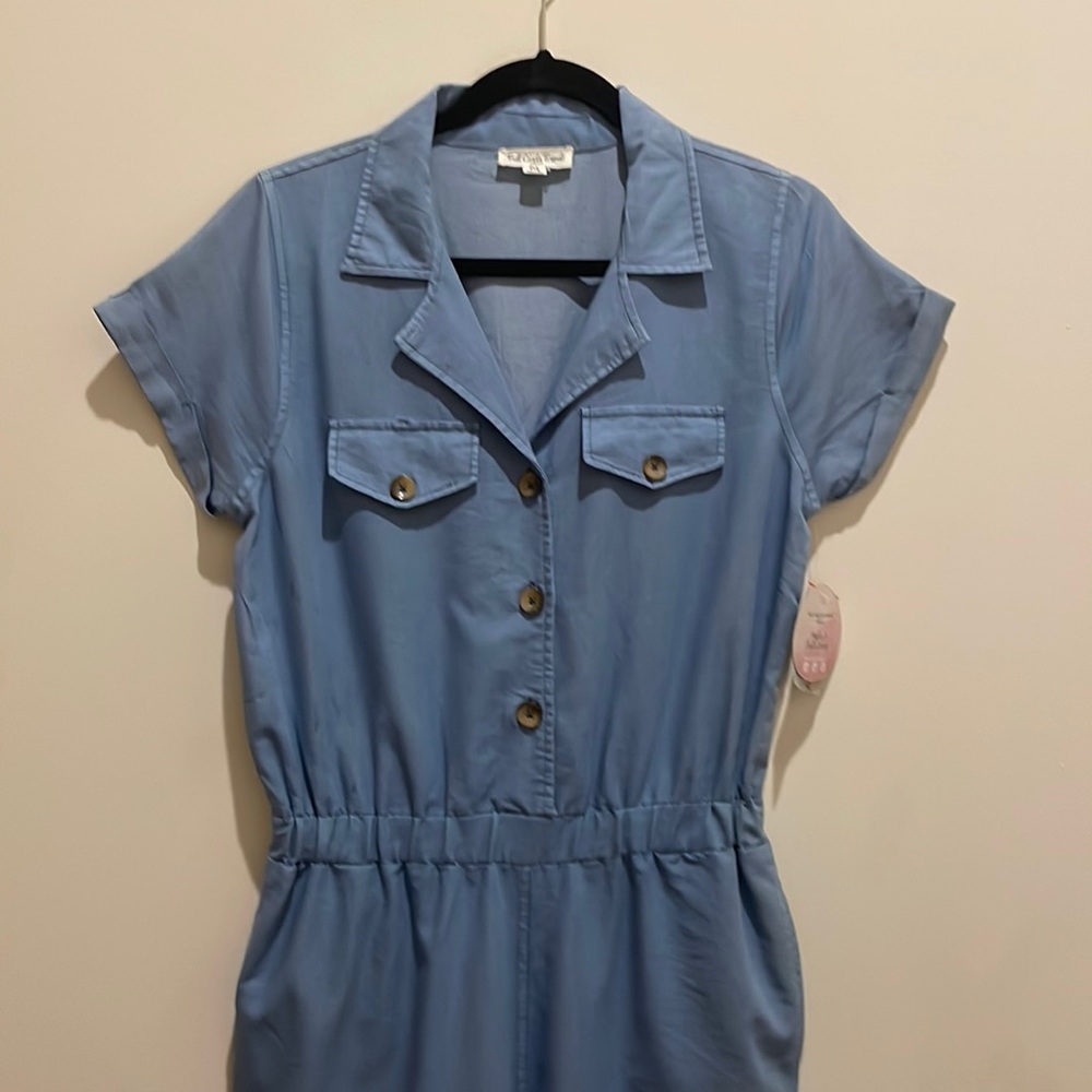 Full circle trends denim jump suit